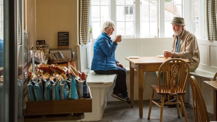 Visitors in the tea-room at Lytes Cary Manor